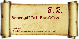 Besenyődi Romána névjegykártya